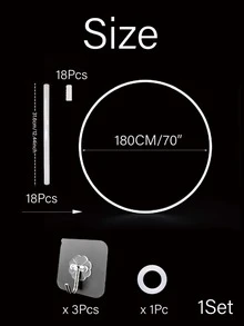 39入組PVC氣球架派對用極簡圓形氣球架 - 白色 - 查看 4