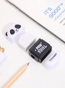 1 件二合一创意文具修正带和铅笔刀橡皮擦，多功能返校用品和学生礼物 - 彩色 - 查看 3