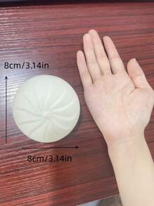 1pc Steamed Stuffed Bun Design Cat Teaser Toy For Cat For Interaction - White - View 3
