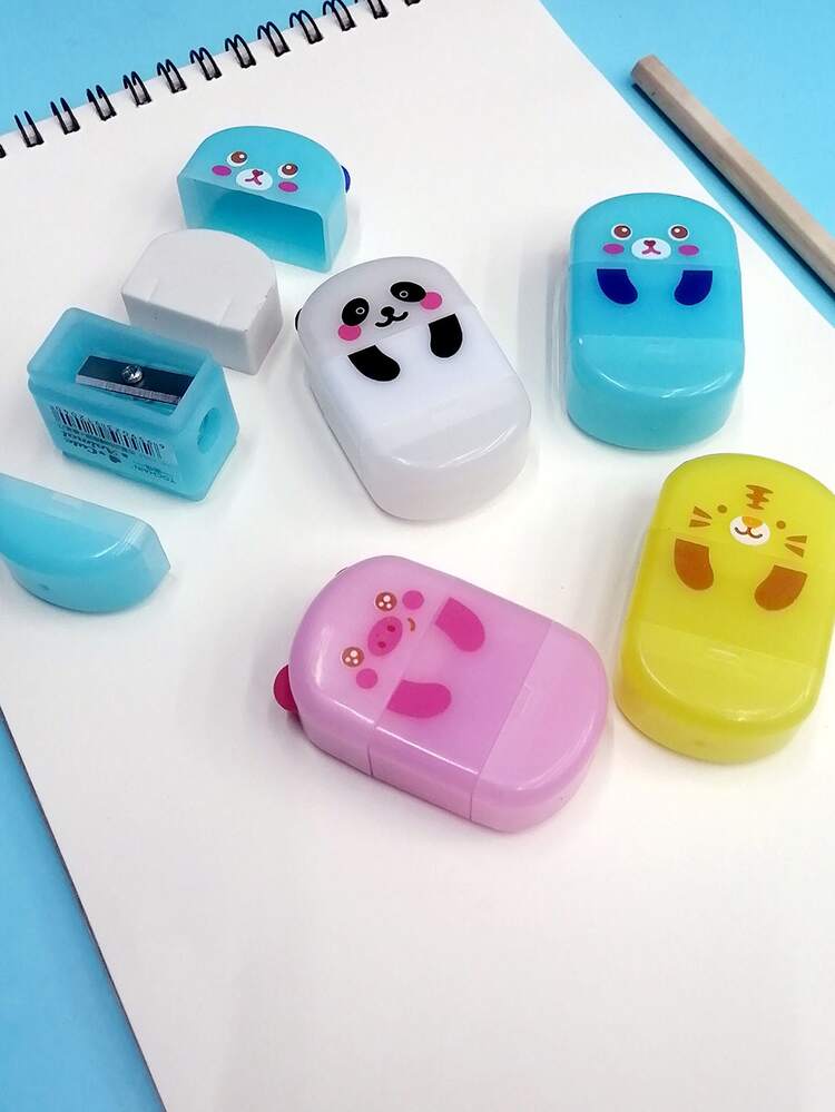 1pc Văn phòng phẩm sáng tạo 2 trong 1 Băng xóa & Gọt bút chì Tẩy đa chức năng, Quà tặng cho học sinh trở lại trường, Đồ dùng văn phòng - Xem 7