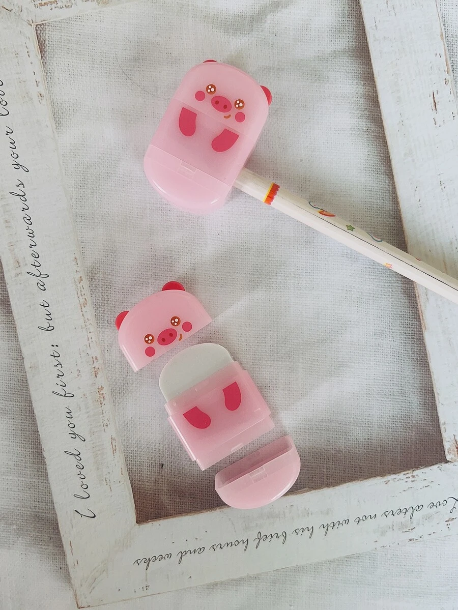 1pc Văn phòng phẩm sáng tạo 2 trong 1 Băng xóa & Gọt bút chì Tẩy đa chức năng, Quà tặng cho học sinh trở lại trường, Đồ dùng văn phòng - Xem 1