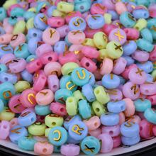 100pcs/Set Acrylic Beads Macaron & Letter Design Diy Beaded Bracelet, Necklace, Loose Beads Jewelry Making Accessories