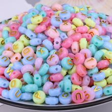 100pcs/Set Acrylic Beads Macaron & Letter Design Diy Beaded Bracelet, Necklace, Loose Beads Jewelry Making Accessories