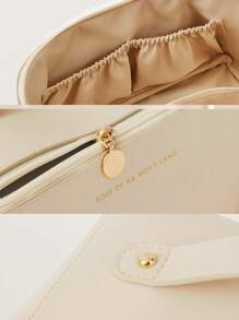 Portable Makeup Brush Bag Handheld Cosmetic Case Travel Toiletry Organizer - Beige - View 7