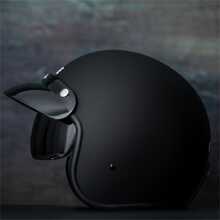 Xe máy Mũ sắt của lính , Điện lực Giao thông công cụ Mũ sắt của lính , Phong cách Vintage , Bên trong Kính che mặt , Một nửa Mặt Bong bóng Kính che mặt , Mũ bảo hiểm , Giường đôi tiêu chuẩn D Khóa - màu đen - Xem 4