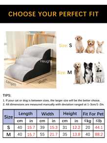 1pc Anti-slip Solid Color Detachable Washable Pet Stairs For Indoor Use, Suitable For Small And Medium-sized Pets - Grey - View 7