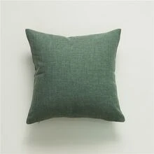 1 Funda De Almohada De Lino Verde - Verde - Ver 2