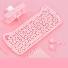 AJAZZ 3060i 無線藍牙鍵盤 iPad 手機平板可攜式 84鍵 女孩可愛 - 綠色 - 查看 3