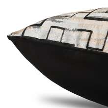 北歐風黑色條紋圖案提花設計靠枕類套帶現代簡約風格,合適的適用於沙發,客廳,正方形靠墊套不附帶枕頭芯,可定制:30x50cm,45x45cm,50x50cm,60x60cm - 黑色 - 查看 3