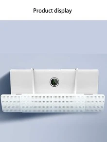 1pc White Retractable Air Conditioning Deflector Wall-mounted Wind Guide Shield To Prevent Direct Blowing - White - View 3
