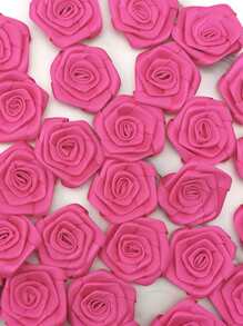 (30入組/包)手工製作玫瑰&蝴蝶結髮夾,胸針,服裝裝飾,緞帶花,DIY珠寶製作配件 - 玫紅色 - 查看 1