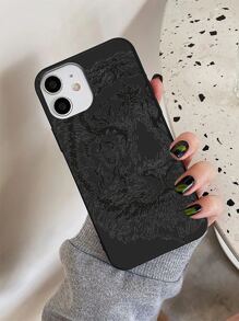 適用於蘋果/三星型號的黑色手機殼 - 黑色 - 查看 3