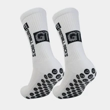 Thể Thao Ngoài Trời 1 Tay Cầm Tất Thoáng Khí Nam Chống Trơn Trượt Thể Thao Đi Xe Đạp Đi Bóng Rổ Tất - trắng - Xem 3