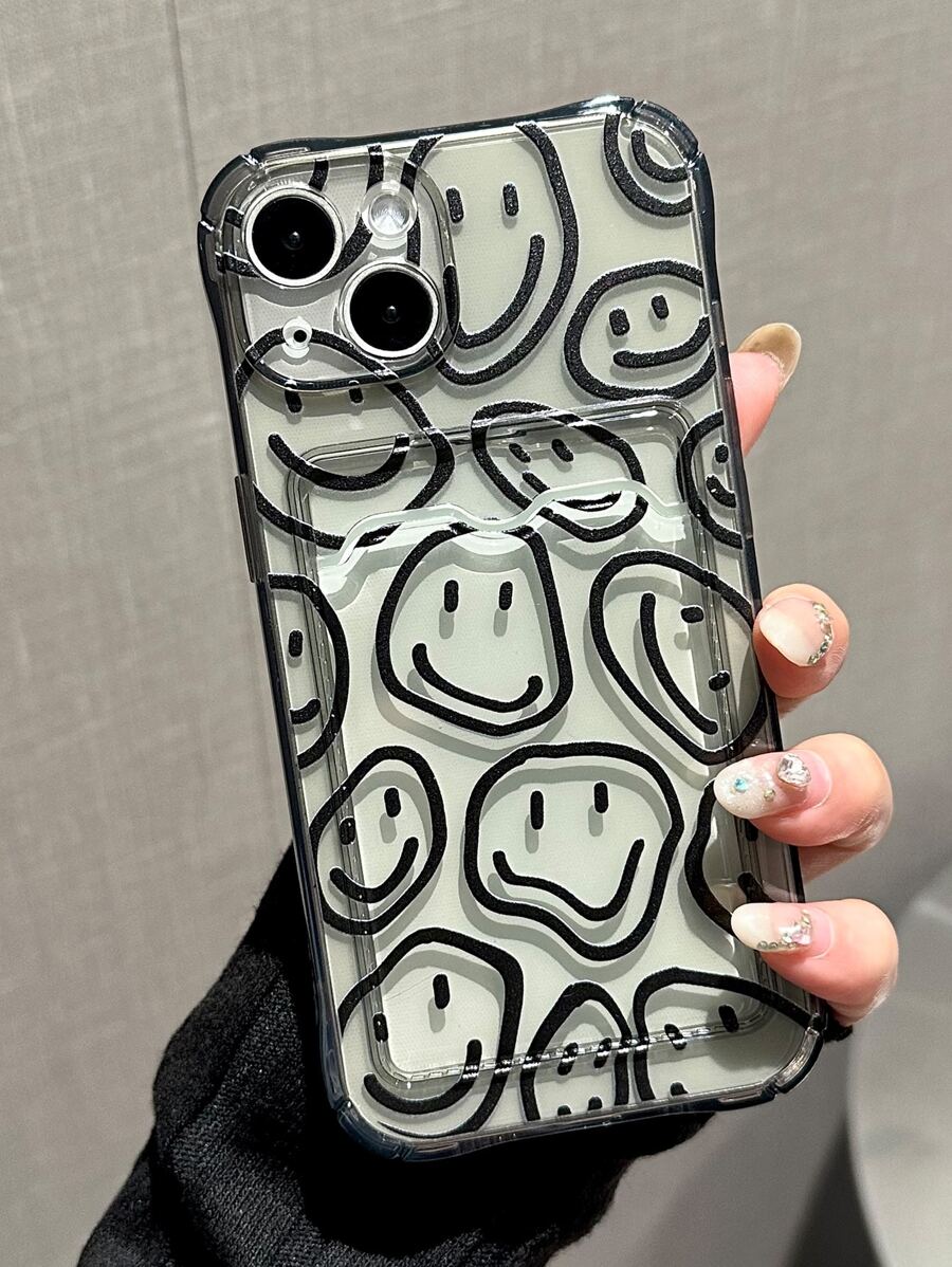 全屏笑脸设计手机保护壳适用于 Apple iPhone 16、15、14、13、12、11 Pro Max - 彩色 - 查看 1