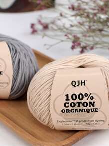 QJH Mềm mại Và Thoải mái Ấm áp Màu be Sợi Những quả bóng Với Màu sắc Đối với Creative DIY Dệt kim , Mùa Thu Và Mùa Đông - be - Xem 11