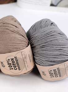 QJH Mềm mại Và Thoải mái Ấm áp Màu be Sợi Những quả bóng Với Màu sắc Đối với Creative DIY Dệt kim , Mùa Thu Và Mùa Đông - be - Xem 10