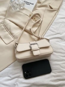 Fashionable Flap Clutch Bag - Beige - View 4