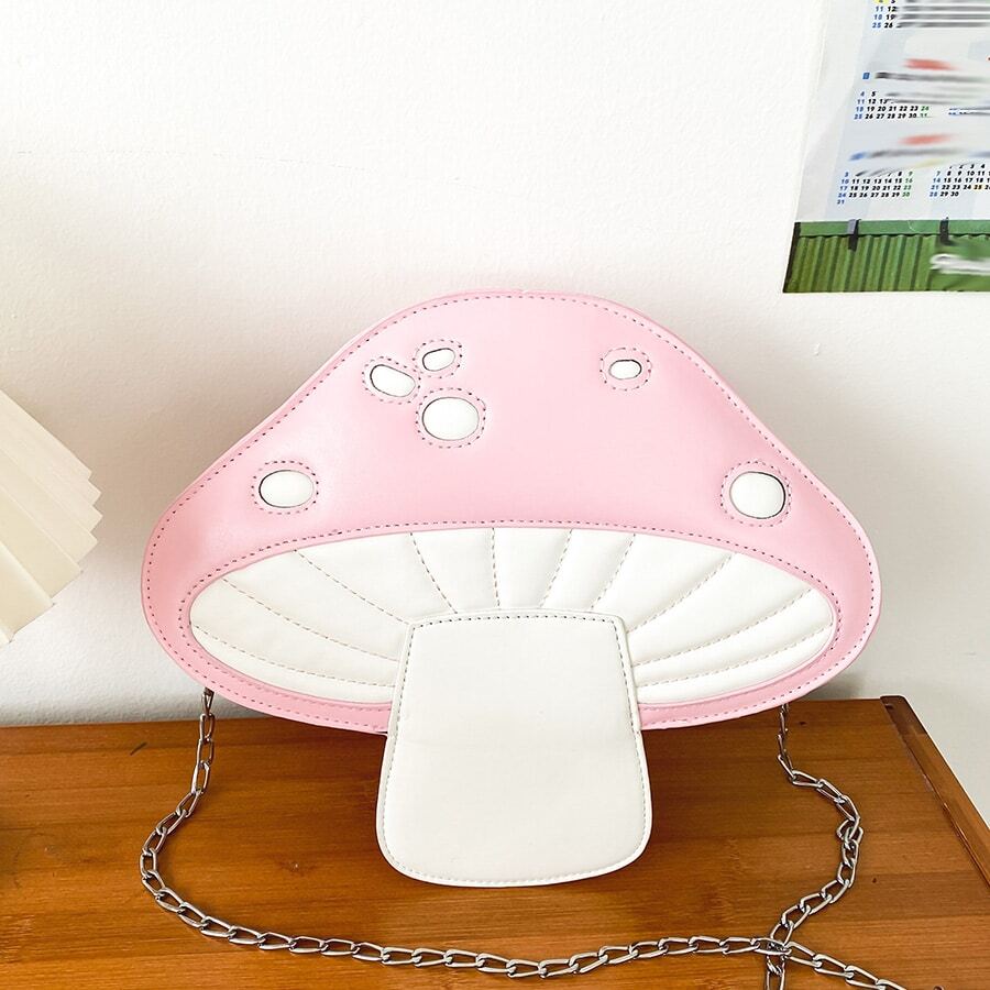 exquisito con dulce versátil diferente sexo Bolso seta Bolso con cadena Bolso caja de mujeres Bolso de hombro de hombro oblicuo Bolso - Rosa - Ver 1