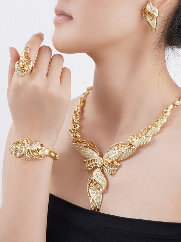 5 Stücke/Set Elegant Damen Schmuck Set, Modisch Party Zubehör