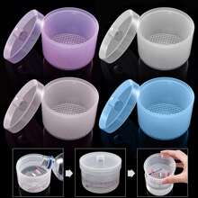 Nail Art White Grinding Head Cleaning & Disinfecting Box With Filter & High Temperature Soaking Function Case Organizer With Strainer - White - View 4