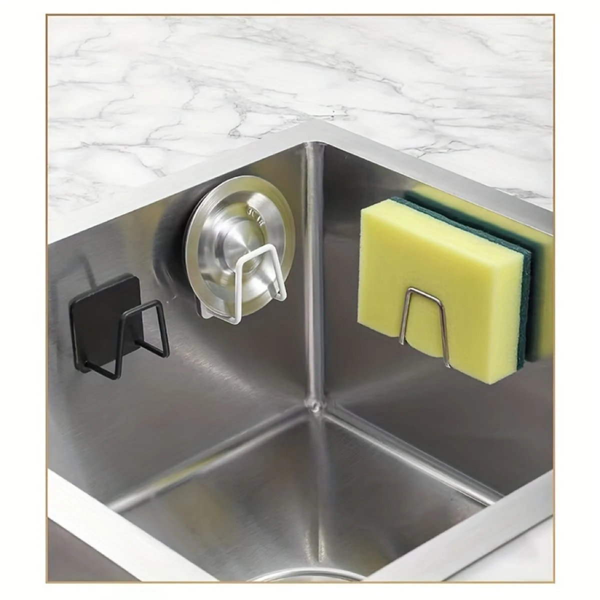 White Stainless Steel Multi-purpose Hook For Bathroom And Kitchen - White - View 1