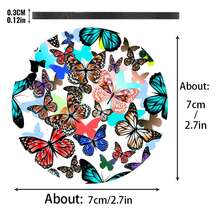 1 Set/2pcs Butterfly Pattern Print Car Cup Holder Coasters - Multicolor - View 2