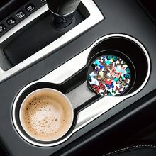 1 Set/2pcs Butterfly Pattern Print Car Cup Holder Coasters - Multicolor - View 6