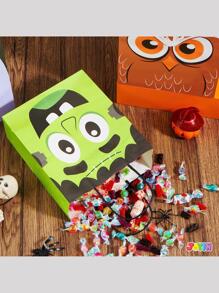 JOYIN 24 Pcs Halloween Colorful Bags With Handles, Paper Gift Bags For Trick-Or-Treating, Halloween Party Favors And Supplies, Halloween Goodie Bags, Halloween Candy Bags - 彩色 - 查看 9