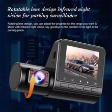 Dash Cam Front Rear Dash Camera, Full HD Car Dashboard Recorder With 2.4 Inches IPS Screen, Night Vision, 170° Wide Angle - 黑色 - 查看 4