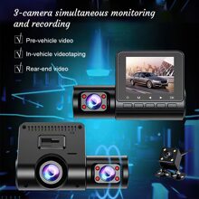 Dash Cam Front Rear Dash Camera, Full HD Car Dashboard Recorder With 2.4 Inches IPS Screen, Night Vision, 170° Wide Angle - 黑色 - 查看 5