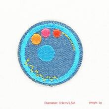 1入組彩色英語字母刺繡貼布,服裝牛仔褲貼紙,DIY貼花適用於洞裝飾用品 - 字母 - 查看 3