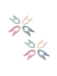 8入組多色旅行衣架,可折疊便攜的衣架,旅行配件,可折疊嬰兒衣服晾衣架,適用於家庭和旅行 - 彩色 - 查看 8