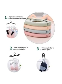 8入組多色旅行衣架,可折疊便攜的衣架,旅行配件,可折疊嬰兒衣服晾衣架,適用於家庭和旅行 - 彩色 - 查看 6