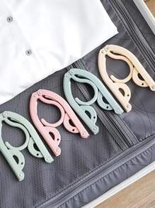 8入組多色旅行衣架,可折疊便攜的衣架,旅行配件,可折疊嬰兒衣服晾衣架,適用於家庭和旅行 - 彩色 - 查看 5