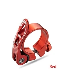 BOALNY 1pc Red Aluminum Alloy Bicycle Seatpost Clamp - Red - View 5