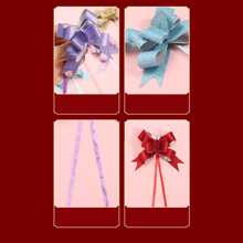 10入/包30mm寬緞帶蝴蝶結和手綁禮盒裝飾花,適用於婚禮、汽車、房間裝飾