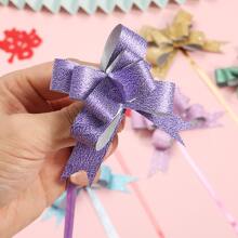 10入/包30mm寬緞帶蝴蝶結和手綁禮盒裝飾花,適用於婚禮、汽車、房間裝飾