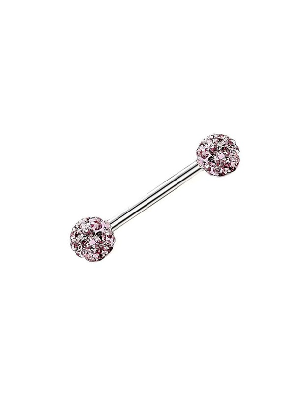 1pc Shimmering Pink Small Ball Tongue Stud SHEIN USA