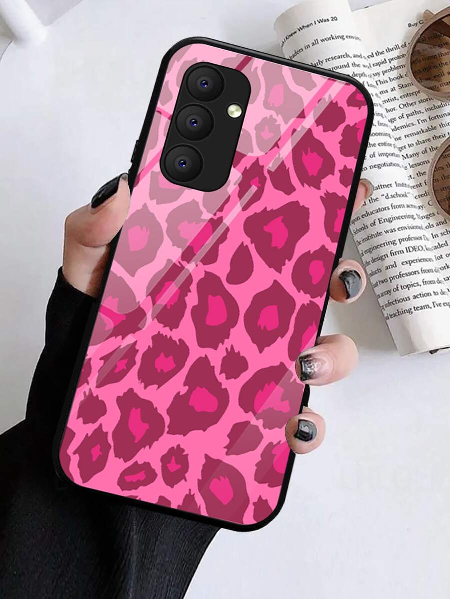 Leopard Pattern Phone Case,International Version, Not The Domestic Version - Hot Pink - View 1