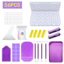 56 cái/bộ Công cụ vẽ sơn kim cương Bộ - Xem 8