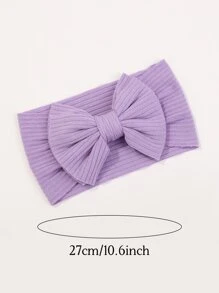 3pcs Màu thuần Sọc Rộng Băng đô Và Màu thuần Nơ Băng đô Đối với Trẻ em - Nhiều màu - Xem 3