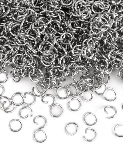 200 piezas Accesorios de acero inoxidable abierto saltar anillos con abertura anillos