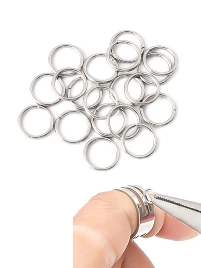 100-200pcs Stainless Steel Open Jump Rings Split Rings Connectors For Diy Jewelry Finding Making Accessories Wholesale Supplies