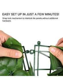 1Pc Green Artificial Ivy Privacy Fence 19.7x39.4in Realistic Artificial Hedges Fence And Faux Ivy Vine Leaf Decoration For Outdoor Indoor Garden Home Wall Room Decor Fence Privacy Screen (Purchase Notes: May Contain Odor), Valentine Day, Gift,Fake Plants - Dark Green - View 4