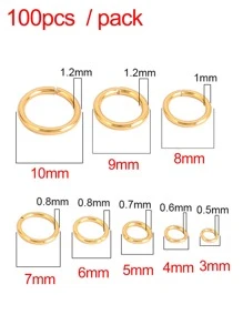 100-200pcs Stainless Steel Open Jump Rings Split Rings Connectors For Diy Jewelry Finding Making Accessories Wholesale Supplies