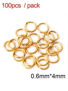 100-200pcs Stainless Steel Open Jump Rings Split Rings Connectors For Diy Jewelry Finding Making Accessories Wholesale Supplies