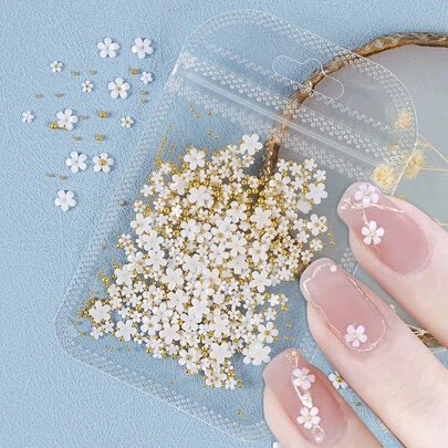1 Bộ Trang Trí Móng Tay Hoa 3D, Trang Sức Móng Tay Tự Làm, Đá Trang Trí Móng Tay, Vật Tư Làm Móng
