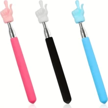 1pc Retractable Teaching Baton/pen/finger Pointer For Teachers, Mini Extendable Classroom Tool For Elementary School And Kindergarten Teachers - Pink - View 2