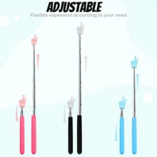 1pc Retractable Teaching Baton/pen/finger Pointer For Teachers, Mini Extendable Classroom Tool For Elementary School And Kindergarten Teachers - Pink - View 4