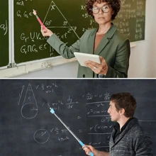 1pc Retractable Teaching Baton/pen/finger Pointer For Teachers, Mini Extendable Classroom Tool For Elementary School And Kindergarten Teachers - Pink - View 3